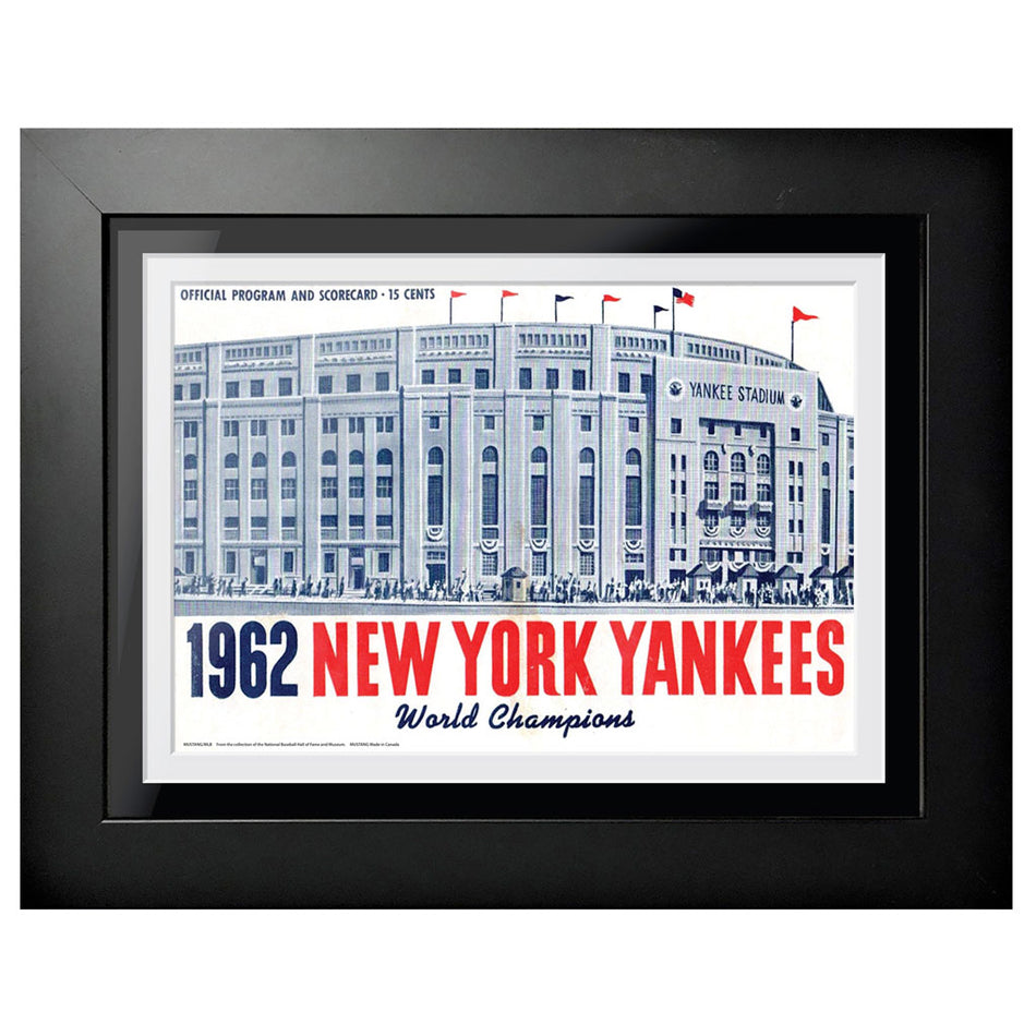 New York Yankees vs. San Francisco G. WS 1962 12x16 Framed Program Cover