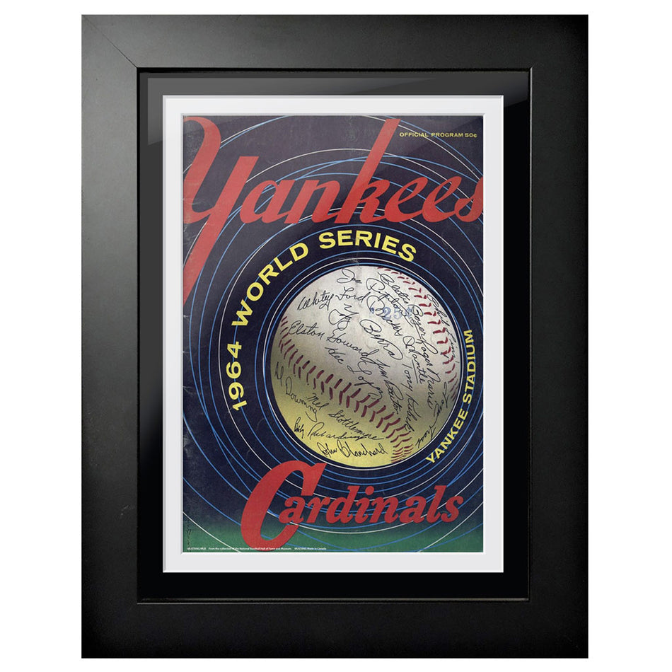New York Yankees vs. St. Louis C. WS 1964 12x16 Framed Program Cover