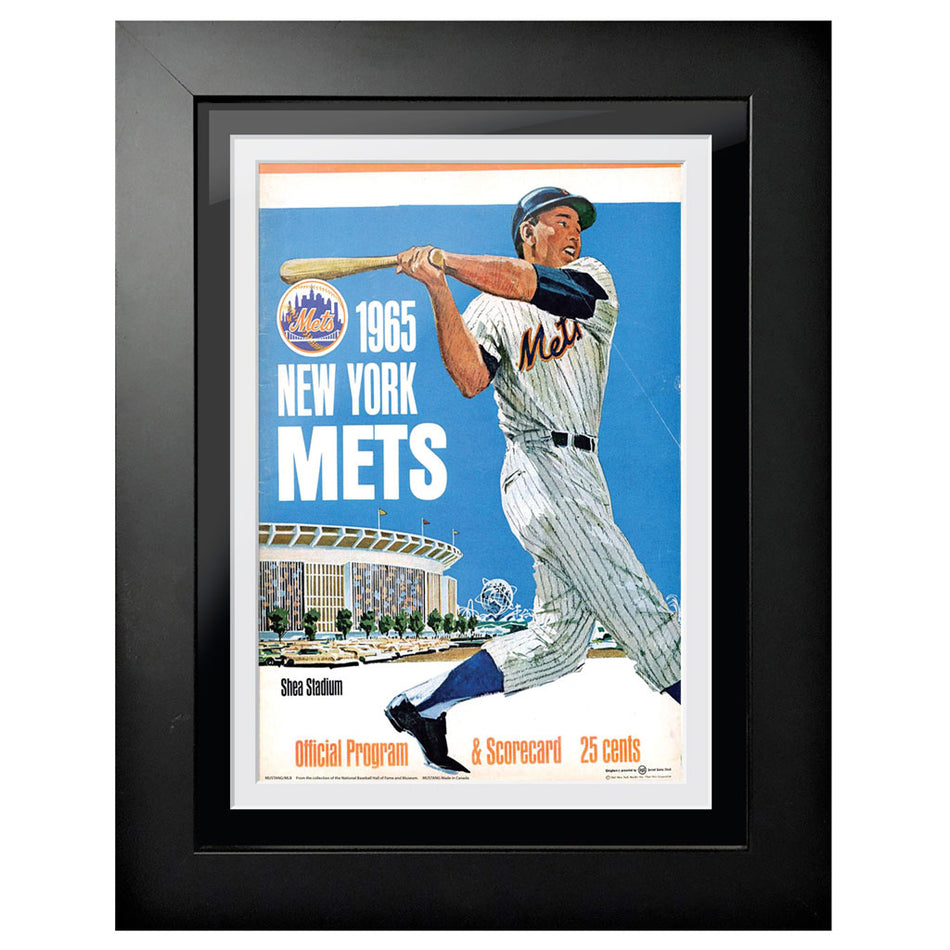 New York Mets 1965 Score Card 12x16 Framed Program Cover