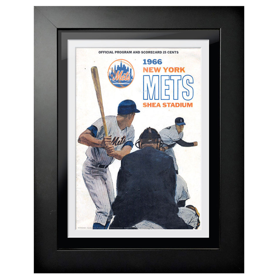 New York Mets 1966 Score Card 12x16 Framed Program Cover