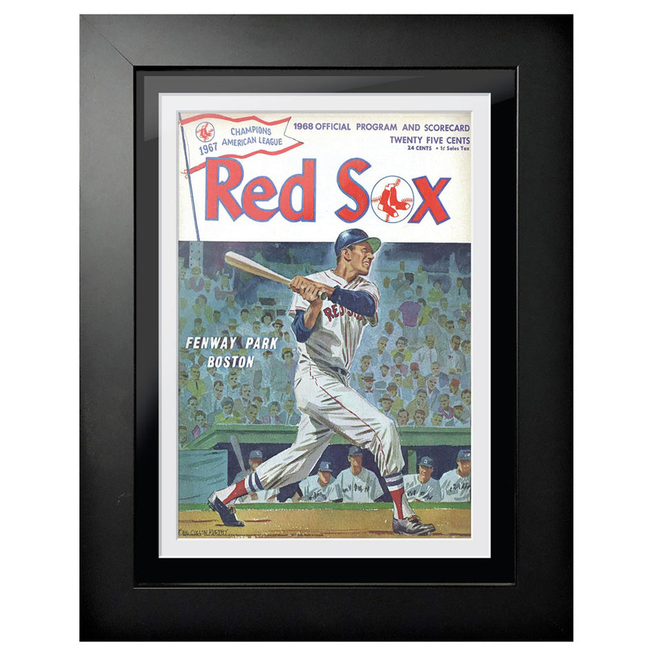 Boston Red Sox 1968 Score Card 12x16 Framed Program Cover