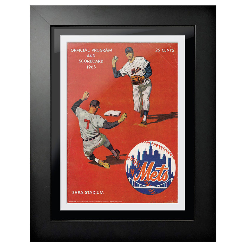 New York Mets 1968 Score Card 12x16 Framed Program Cover