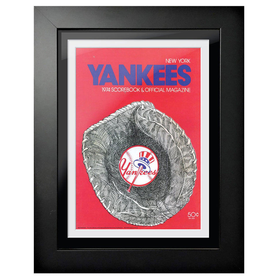 New York Yankees 1974 Score Card 12x16 Framed Program Cover