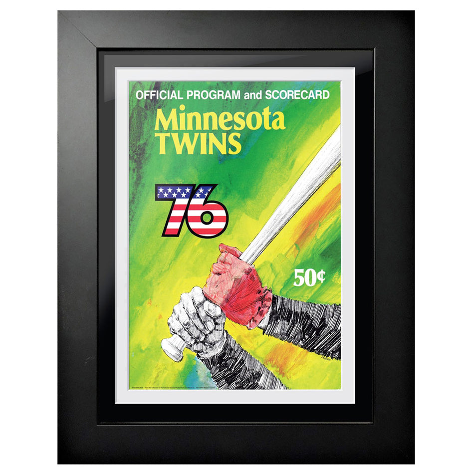 Minnesota Twins 1976 Score Card 12x16 Framed Program Cover