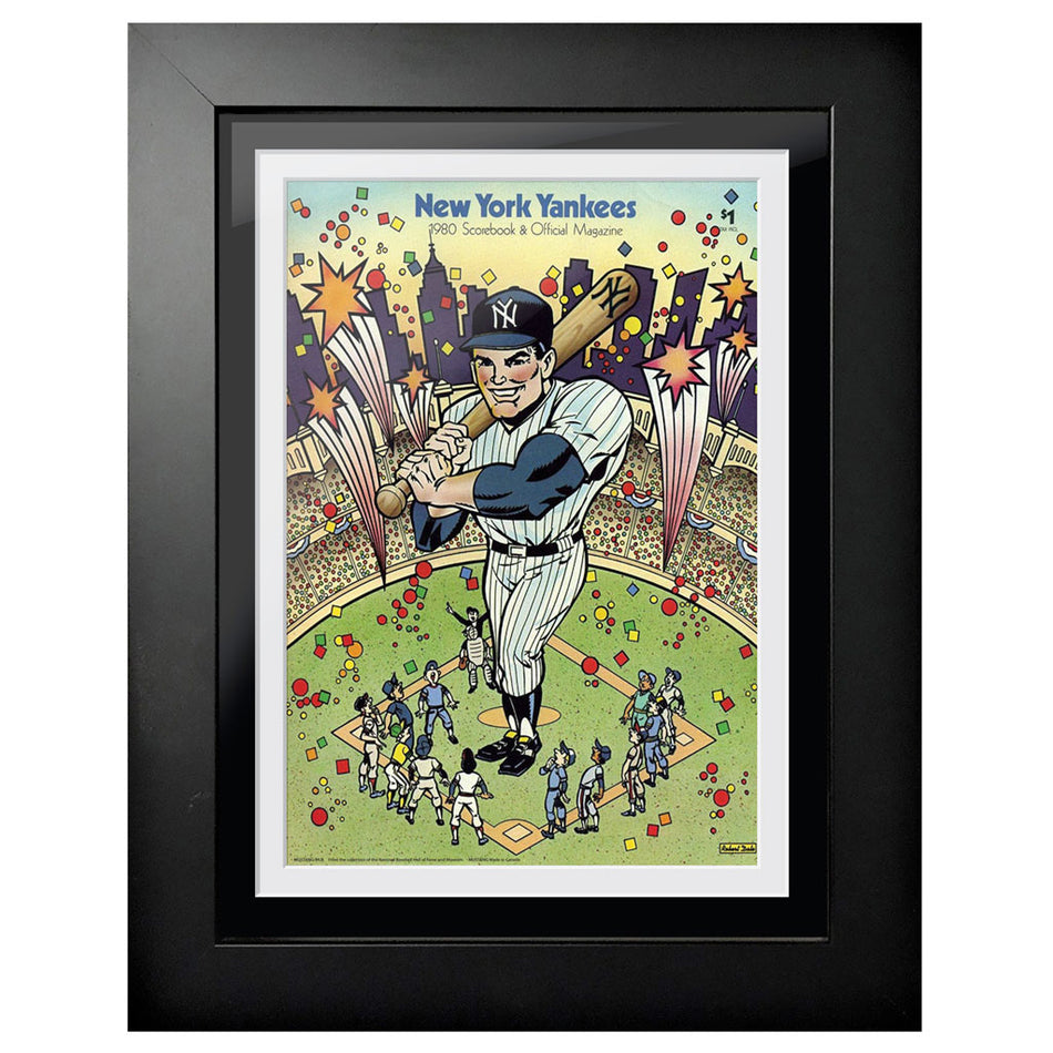 New York Yankees 1980 Score Card 12x16 Framed Program Cover
