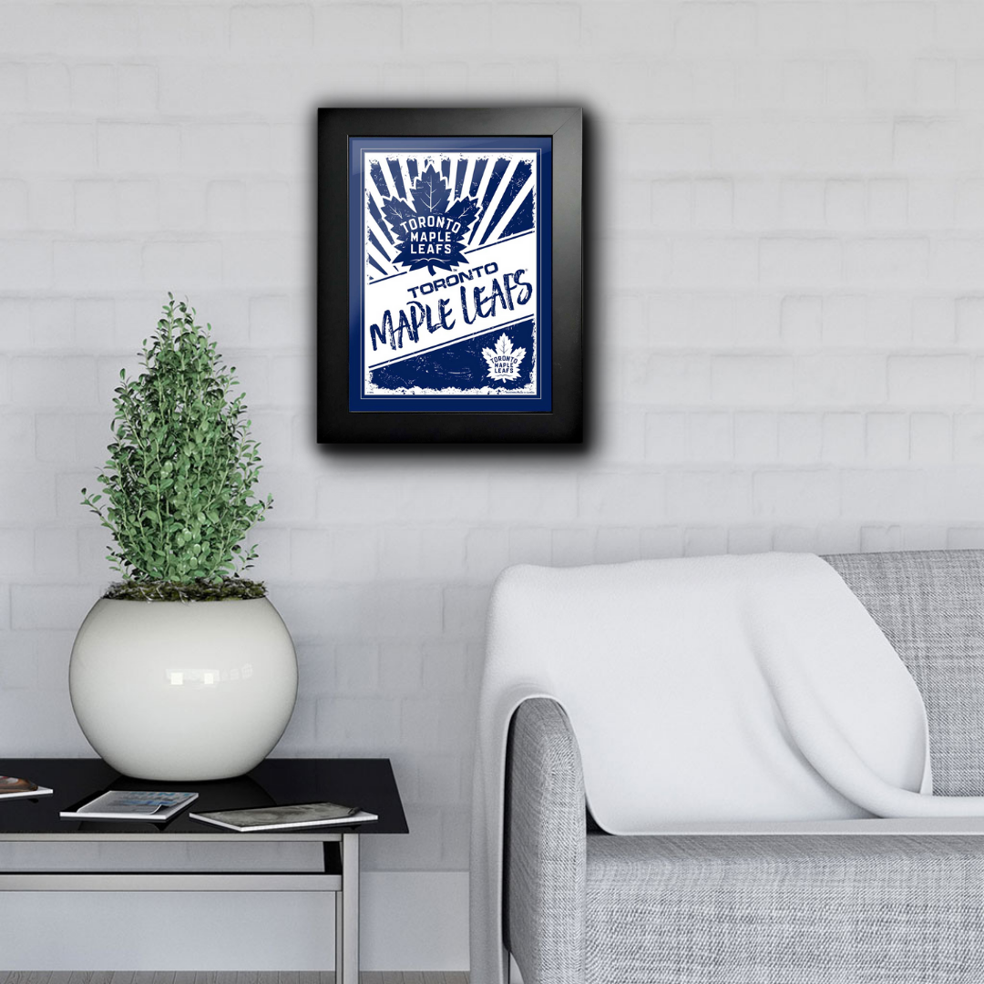 Toronto Maple Leafs Art-Classic Frame 12"x16" in living room