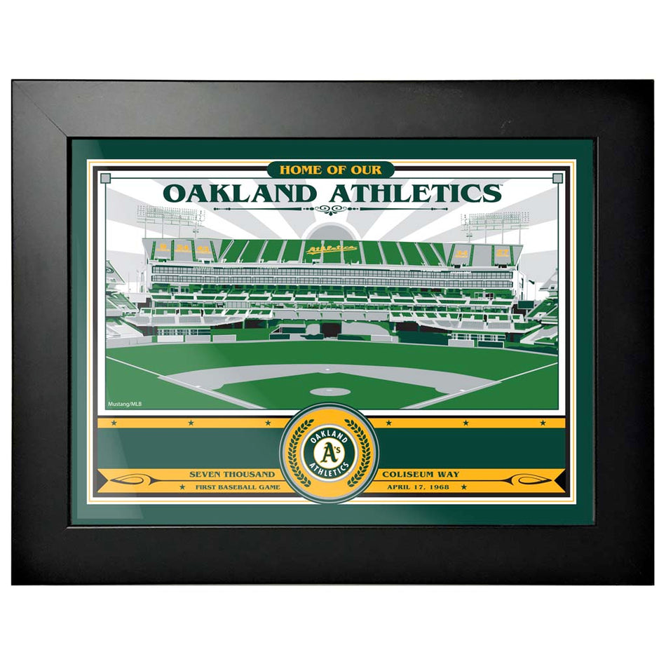 Oakland Athletics 12x16 Ballpark Framed Artwork