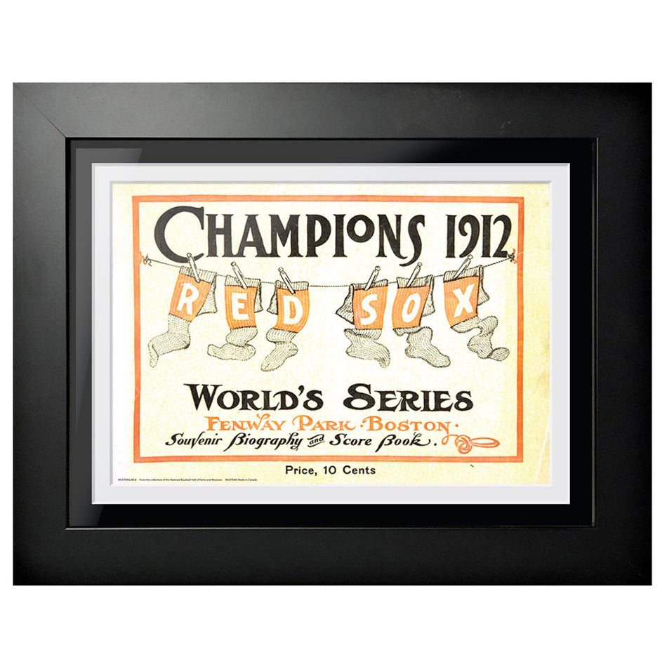 Boston Red Sox vs. New York G. WS 1912 12x16 Framed Program Cover