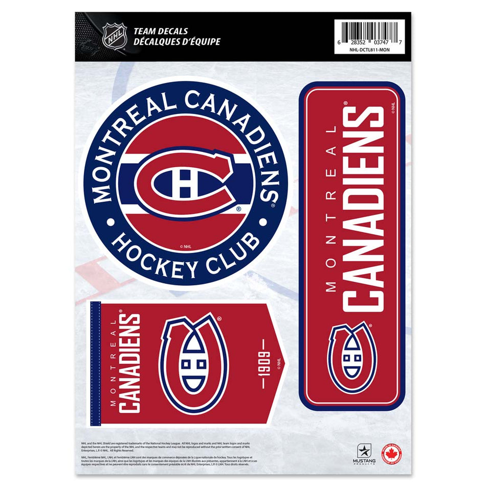 Montreal Canadiens Fan Decal Set - 8" x 11"