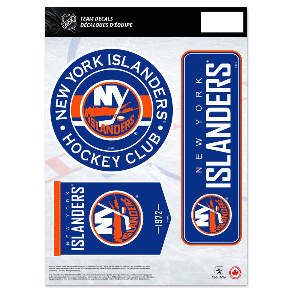 New York Islanders Fan Decal Set - 8" x 11"