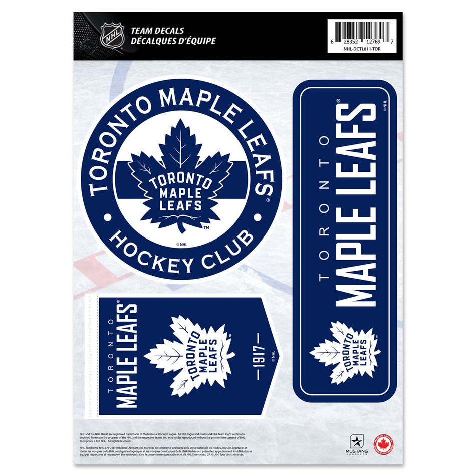Toronto Maple Leafs Decals - Repositionable Fan Set 8"x11"