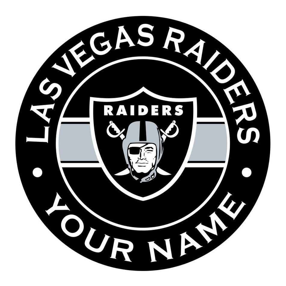 Vegas Raiders 36x36 Personalized Team Logo Repositional Wall Decal