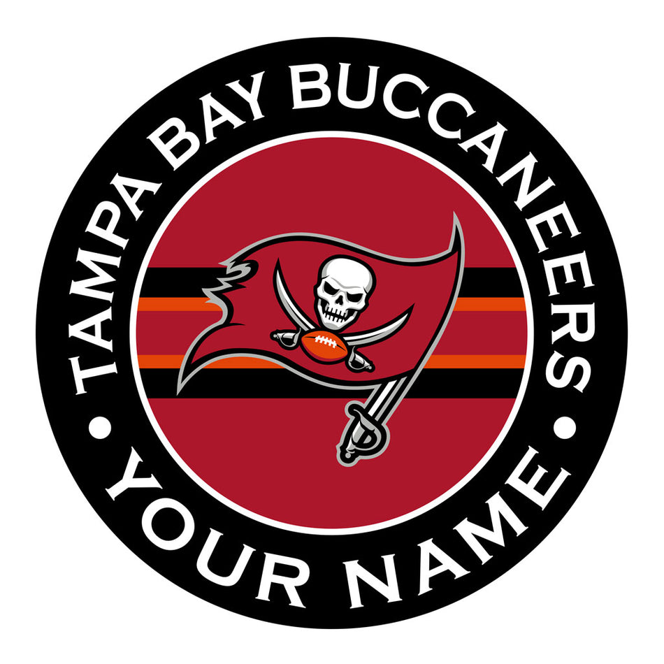 Tampa Bay Buccaneers 36x36 Personalized Team Logo Repositional Wall Decal