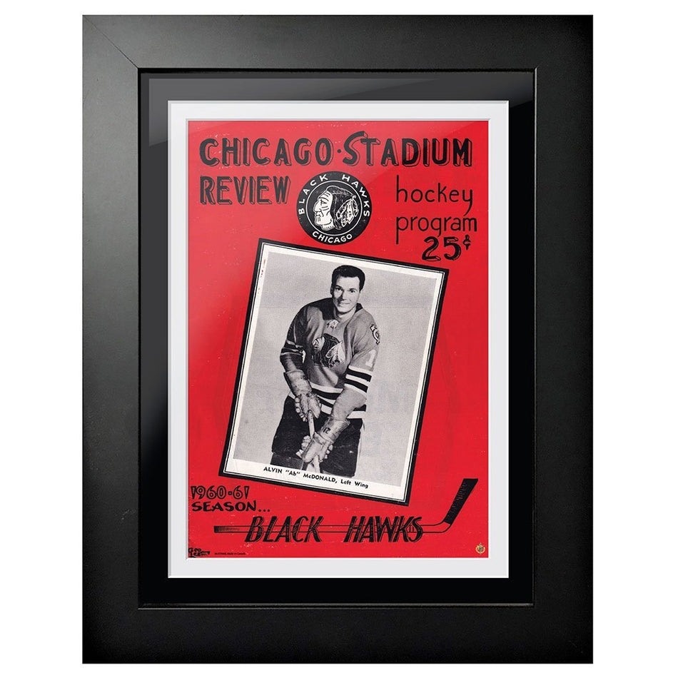 Chicago Blackhawks Program Cover -  Chicago Stadium Review 1960