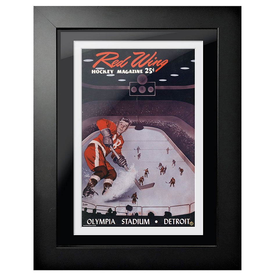 Detroit Red Wings Program Cover - Red Wing Magazine Olympia Stadium Rink Shot