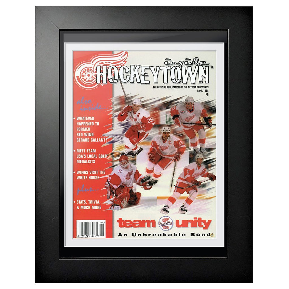 Detroit Red Wings Program Cover - Inside Hockey Town Team Unity