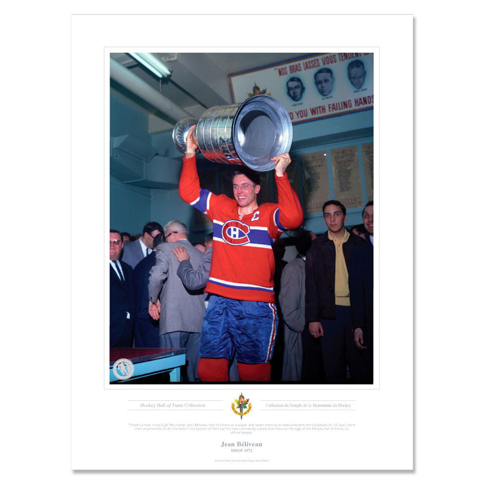 Montreal Canadiens Memorabilia - 1972 Jean Beliveau  x Classic - 12" x 16" Print
