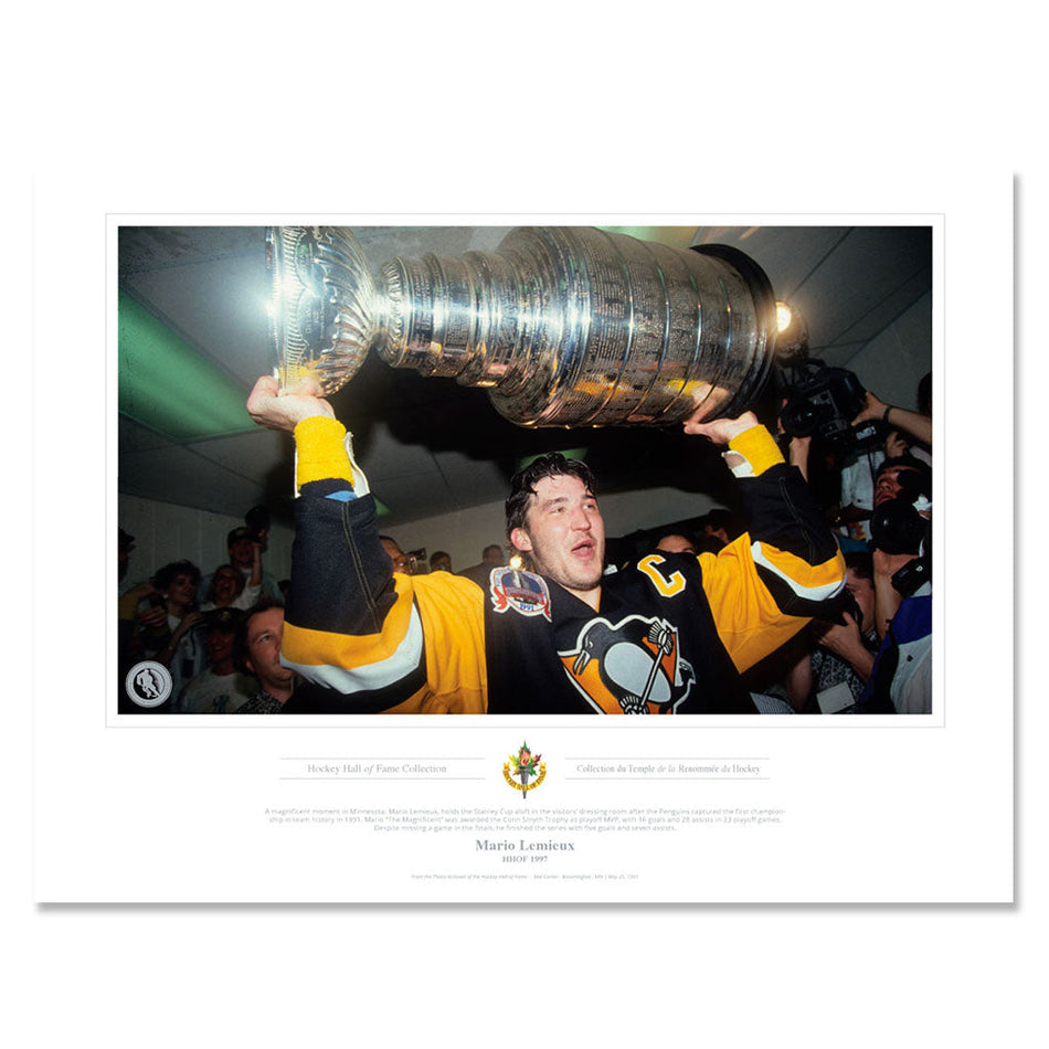 Pittsburgh Penguins Memorabilia - 1997 Mario Lemieux Hoist Classic - 12" x 16" Print