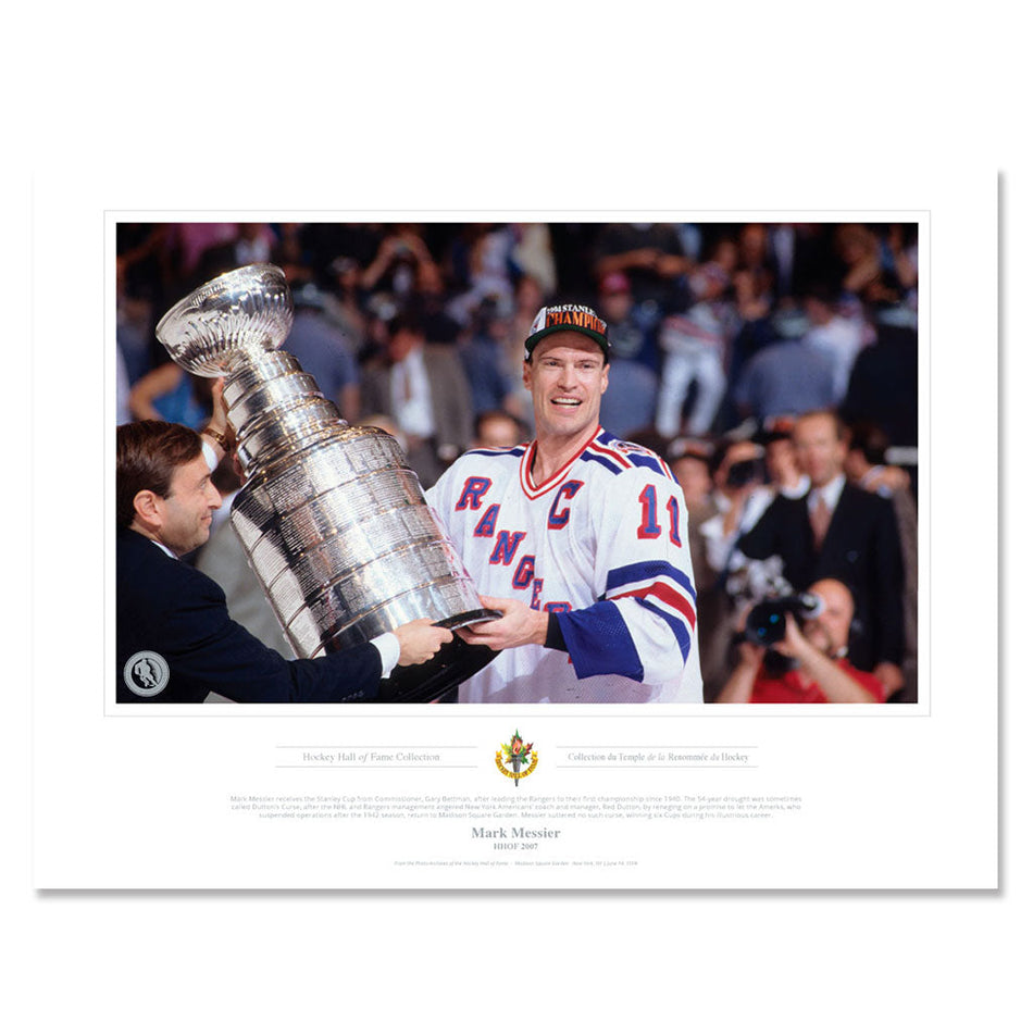 New York Rangers Memorabilia - 2007 Mark Messier Stanley Cup Classic - 12" x 16" Print