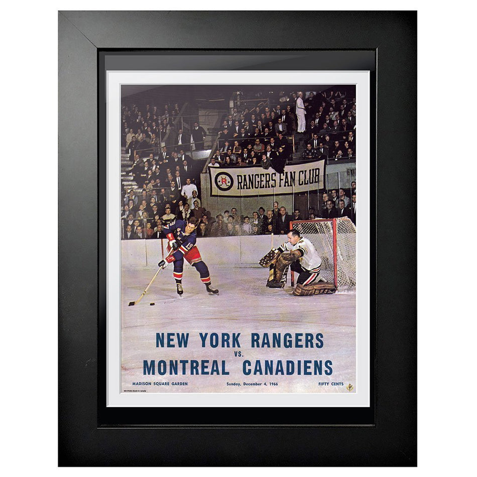 New York Rangers Program Cover - New York vs Montreal Canadiens
