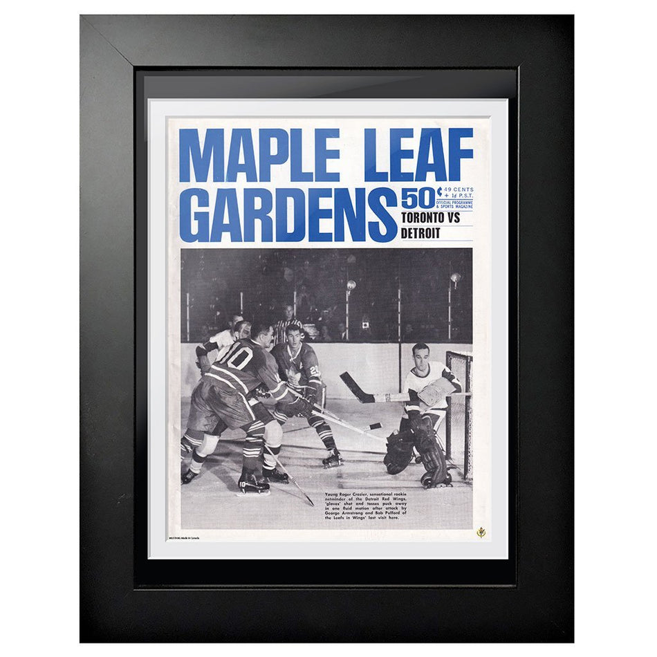 Toronto Maple Leafs Memorabilia-Maple Leaf Gardens Toronto vs Detroit Program Cover