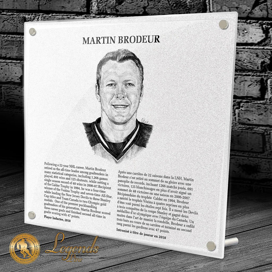 2018 Martin Brodeur - NHL Legends Plaque