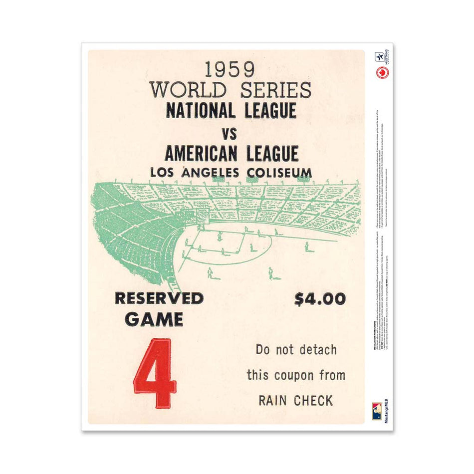 24" Repositionable W Series Ticket LADodgers Centre 1959G4C
