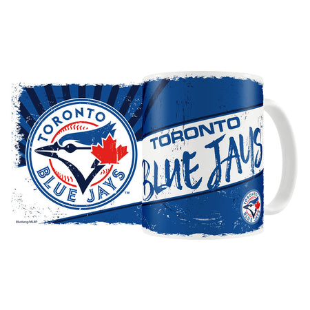 Toronto Blue Jays Mug & Coaster Set - 2 Pack 15oz Mugs | 8 Pack Coasters - Sports Decor