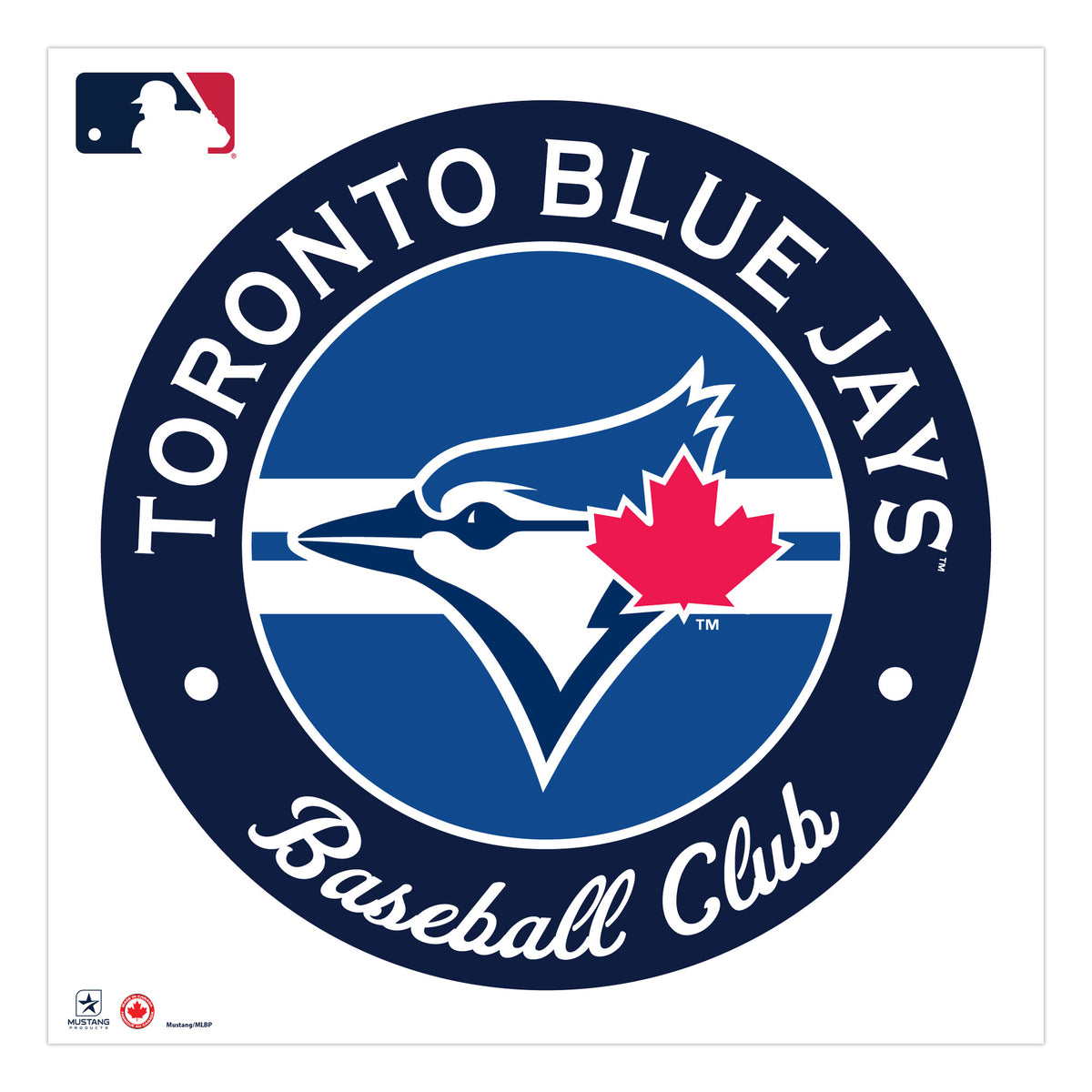 Toronto Blue Jays 36x36 Team Stripe Logo Repositional Wall Decal - Sports Decor