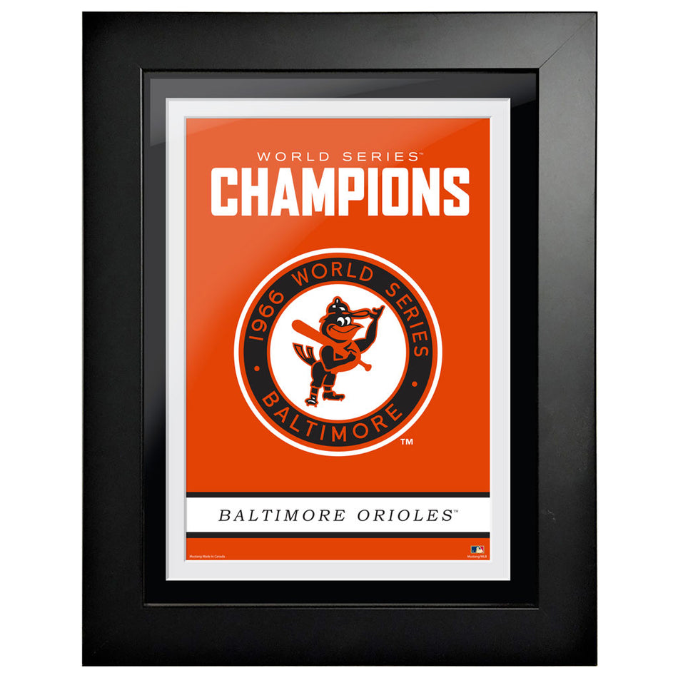 Baltimore Orioles Cooperstown World Series Logo 1966 12x16 Framed Art