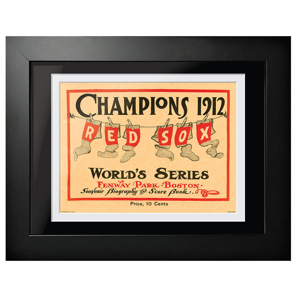 Boston Red Sox 12x16 Framed World Series Program Cover 1912