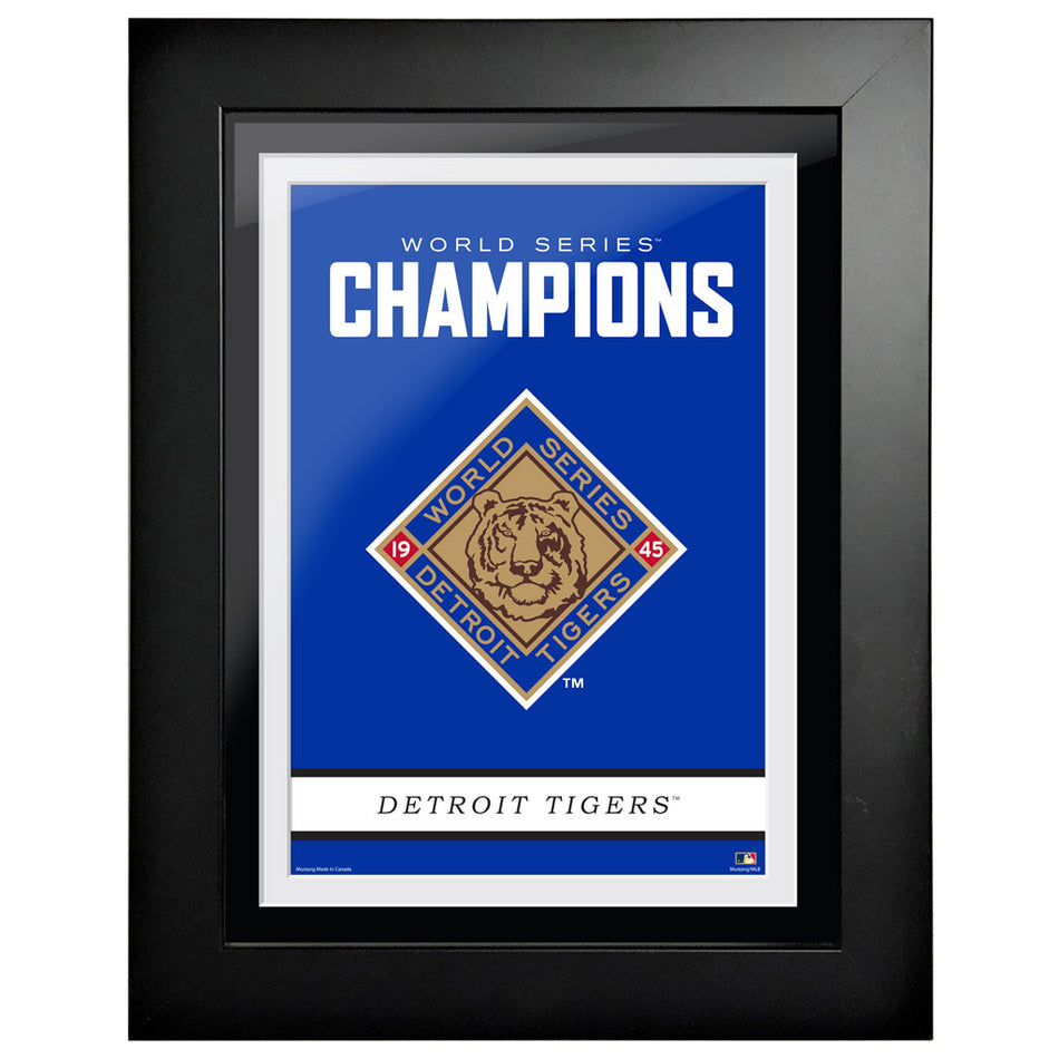 Detroit Tigers Cooperstown World Series Logo 1945 12x16 Framed Art