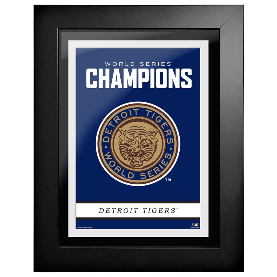 Detroit Tigers Cooperstown World Series Logo 1968 12x16 Framed Art