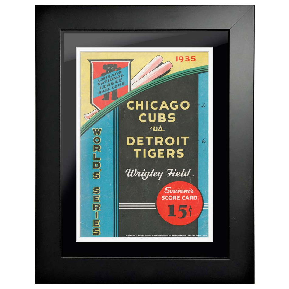 Detroit Tigers vs. Chicago Cubs 12x16 Framed World Series Program Cover 1935