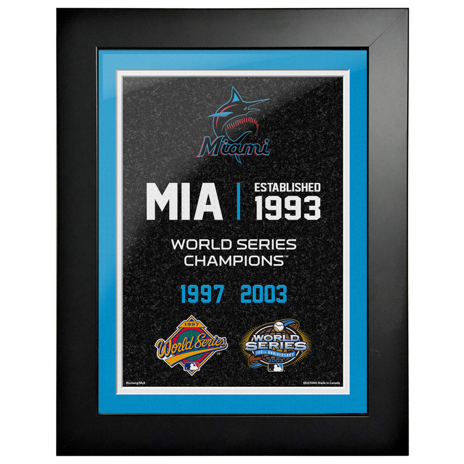 Miami Marlins 12x16 World Series Empire Frame