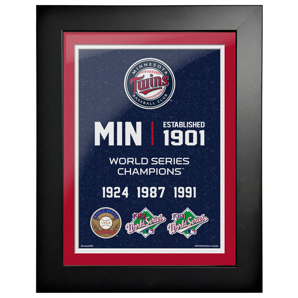 Minnesota Twins 12x16 World Series Empire Frame