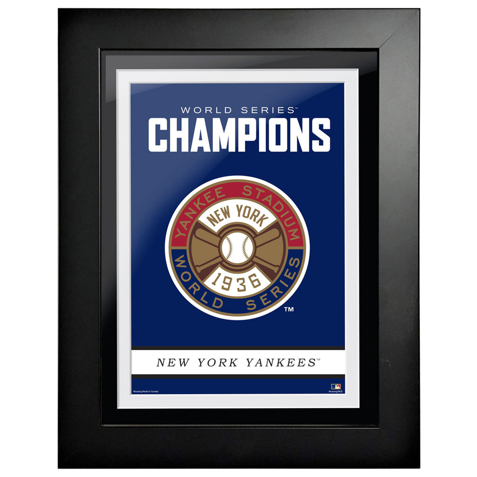 New York Yankees Cooperstown World Series Logo 1936 12x16 Framed Art