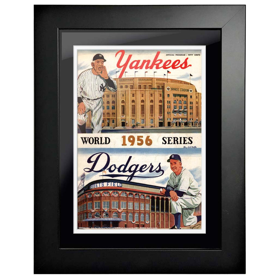 New York Yankees vs. New York Giants 12x16 Framed World Series Program Cover 1956