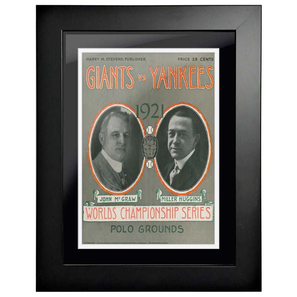 New York Yankees vs. New York Giants 12x16 Framed World Series Program Cover 1921