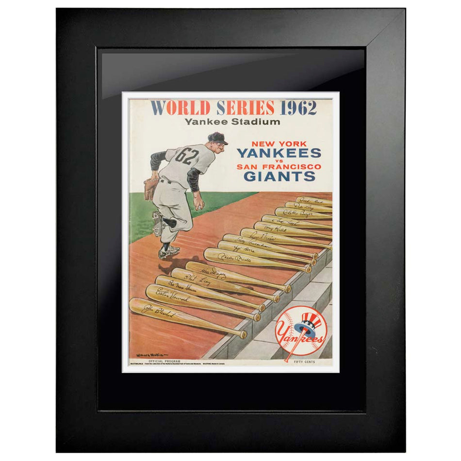 New York Yankees vs. San Francisco Giants 12x16 Framed World Series Program Cover 1962