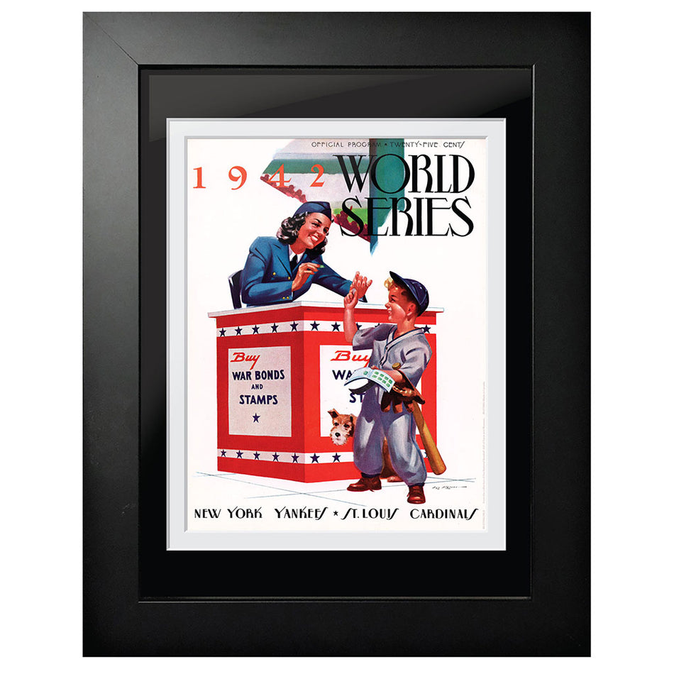 New York Yankees vs. St. Louis Cardinals 12x16 Framed World Series Program Cover 1942