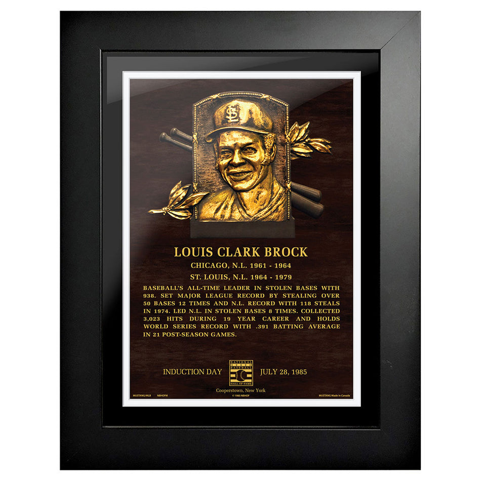 Lou Brock Legend 12"x16" Framed Art St. Louis Cardinal