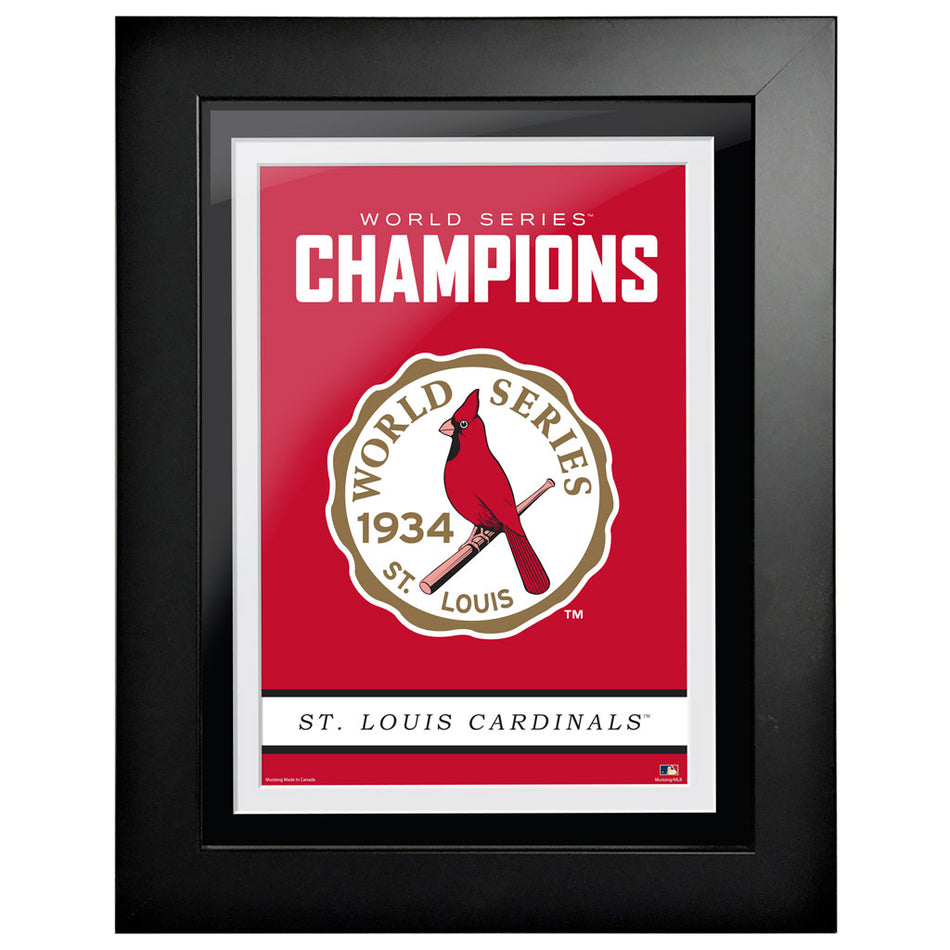 St. Louis Cardinals Cooperstown World Series Logo 1934 12x16 Framed Art
