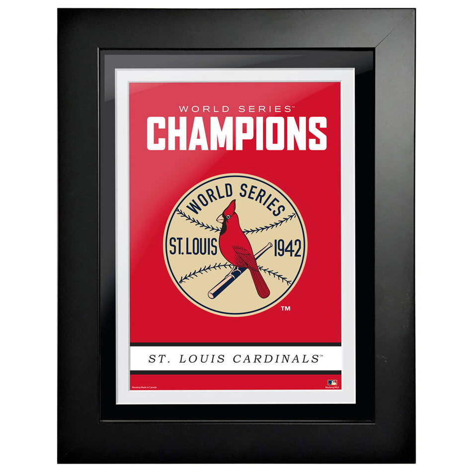 St. Louis Cardinals Cooperstown World Series Logo 1942 12x16 Framed Art