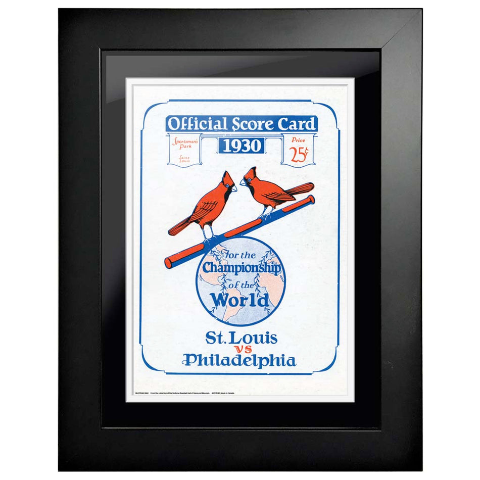 St. Louis Cardinals vs. Philadelphia Phillis 12x16 Framed World Series Program Cover 1930