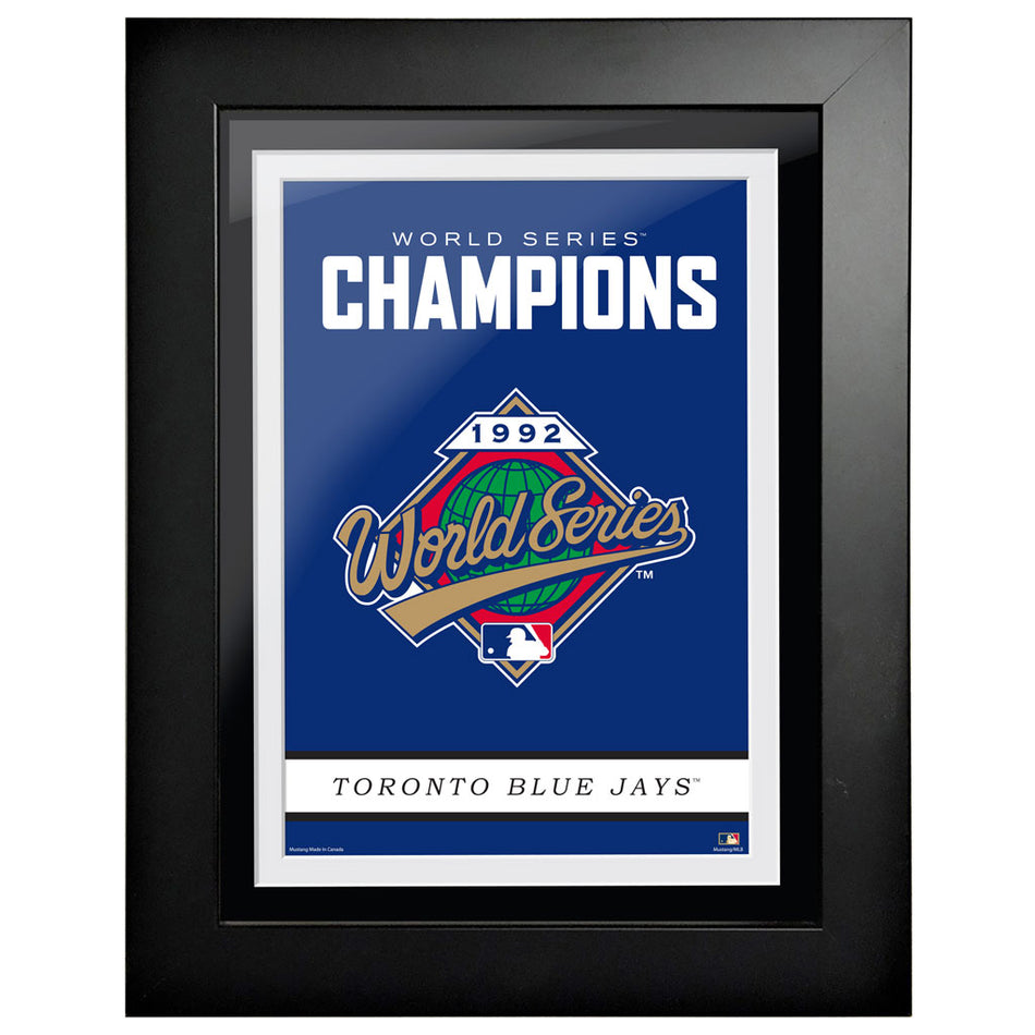 Toronto Blue Jays Cooperstown World Series Logo 1992 12x16 Framed Art