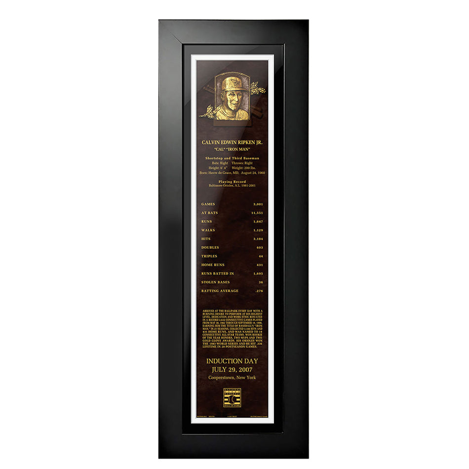 Cal Ripken Legend 6"x22" Framed Art Baltimore Orioles
