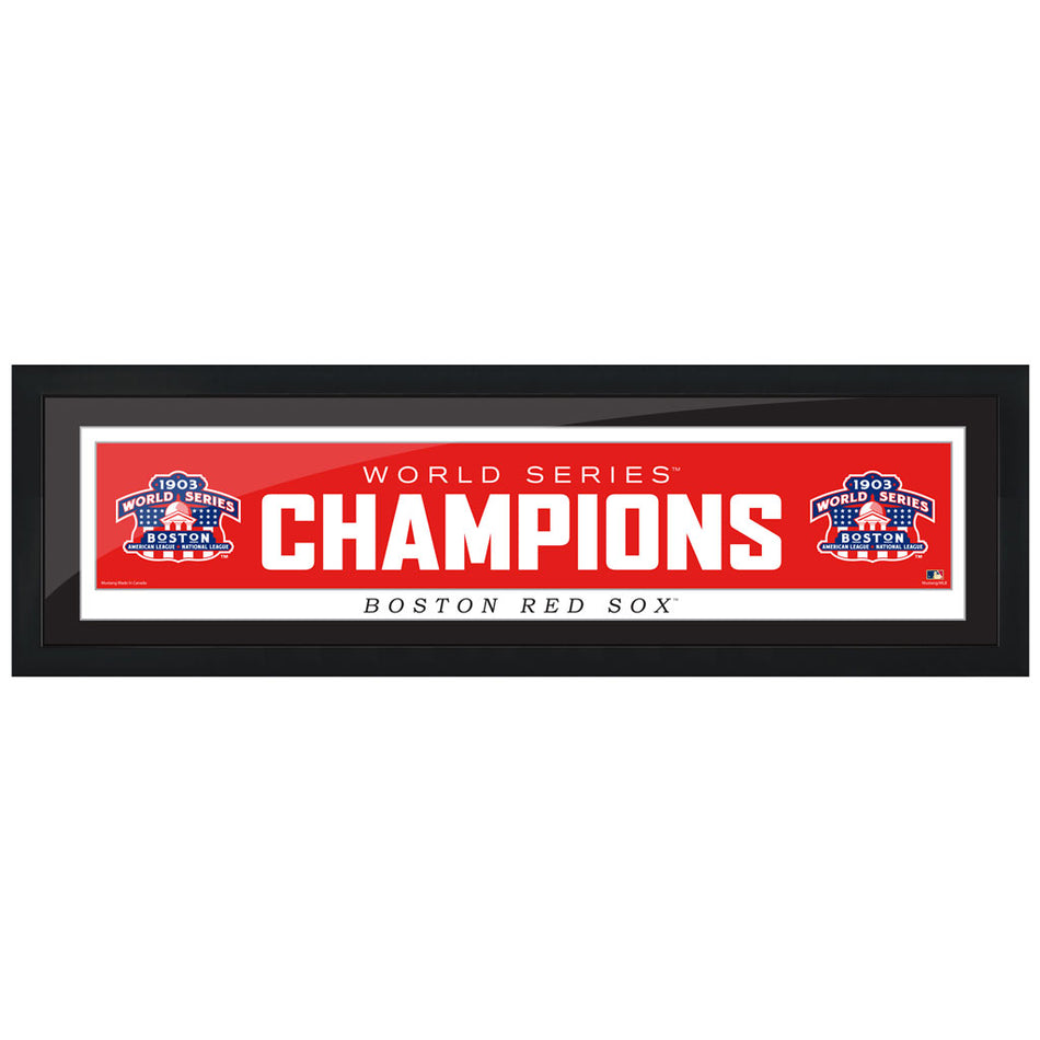 Boston Red Sox Cooperstown World Series Logo 1903 6x22 Framed Print