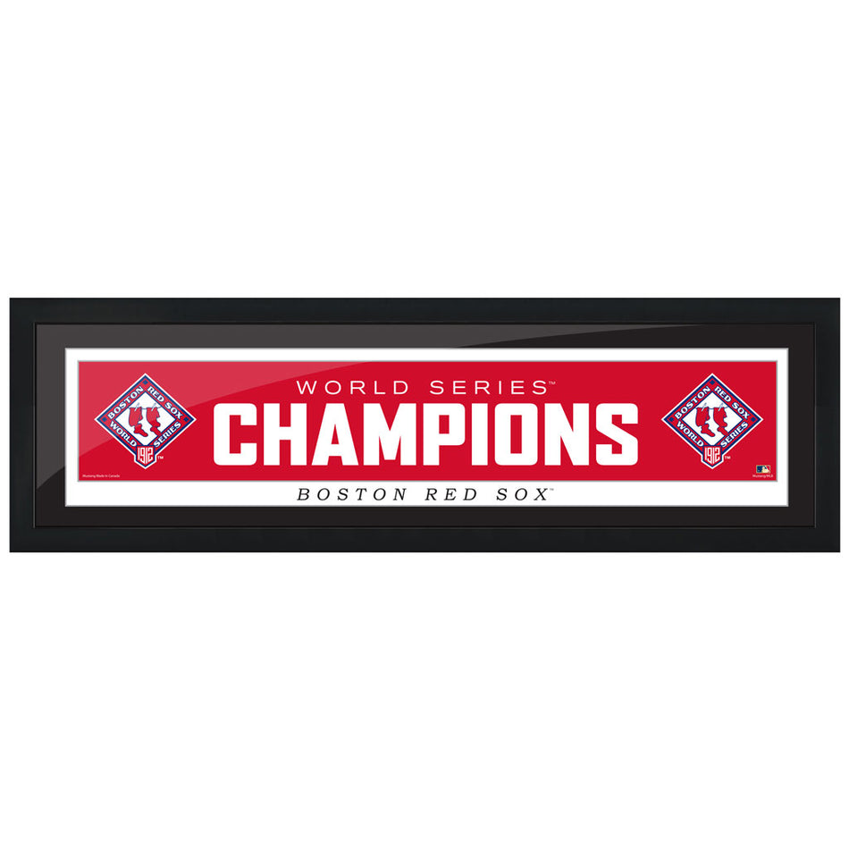 Boston Red Sox Cooperstown World Series Logo 1912 6x22 Framed Print