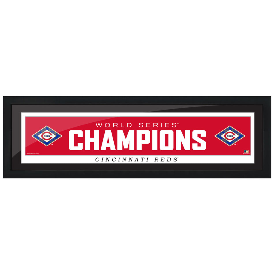 Cincinnati Reds Cooperstown World Series Logo 1940 6x22 Framed Print